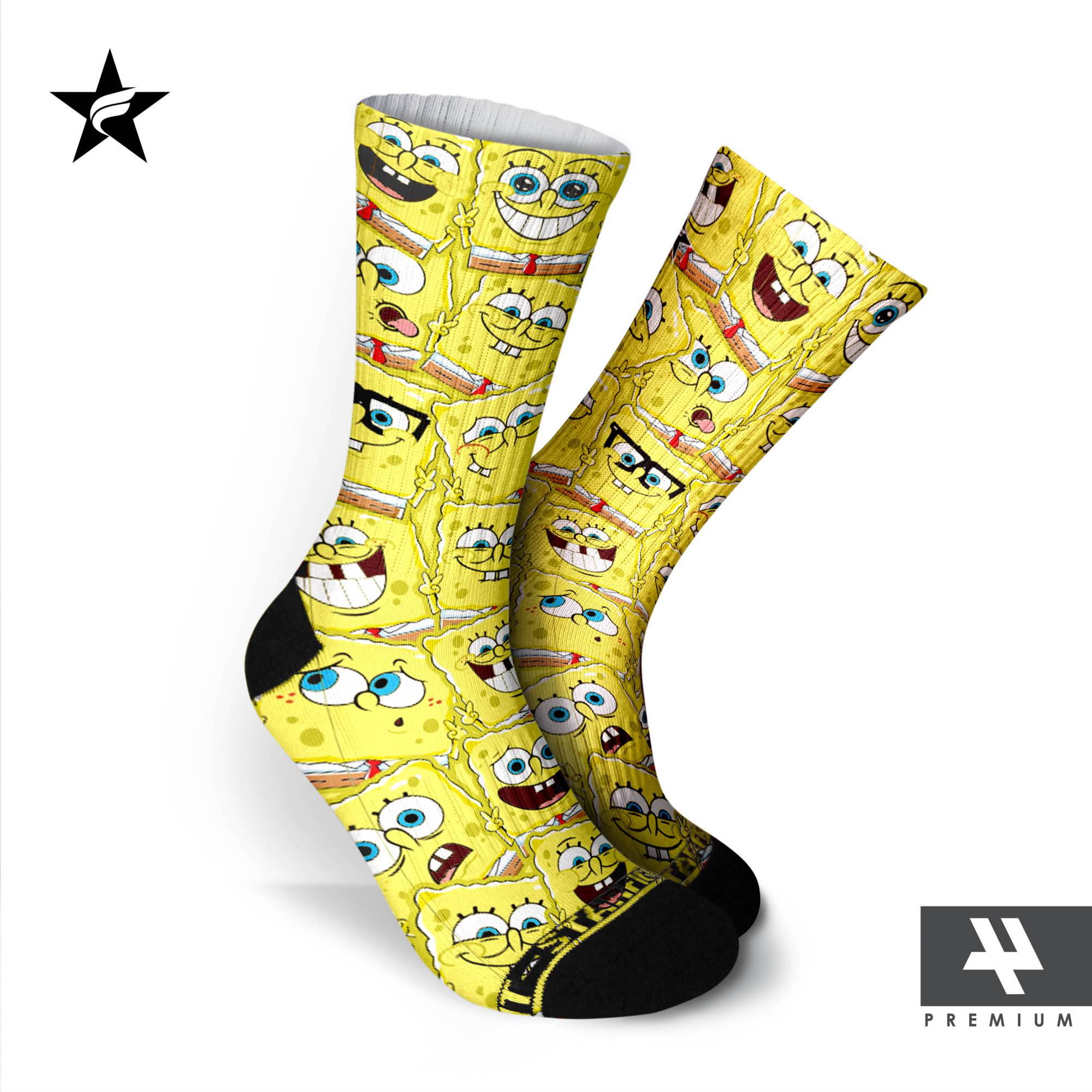 Spongebob Doodle - Premium Socks Starfight
