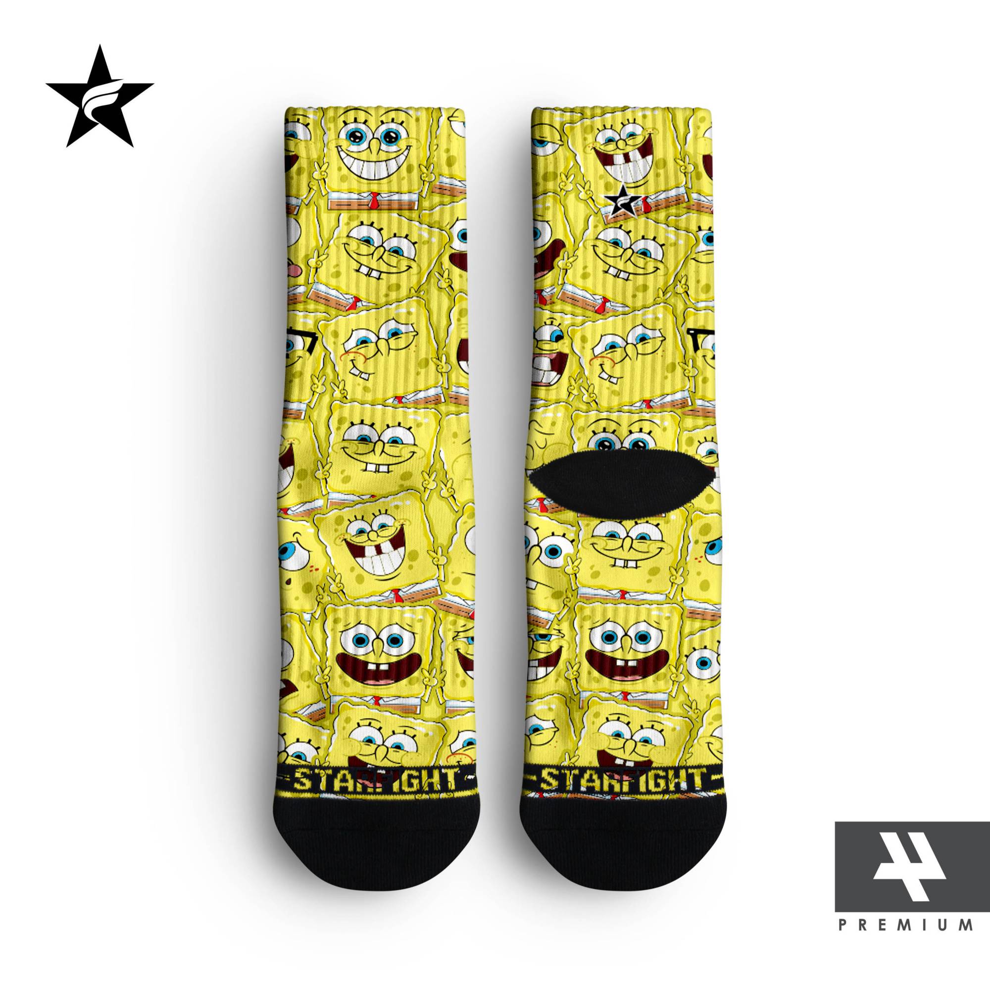 Spongebob Doodle - Premium Socks Starfight - Gambar 2