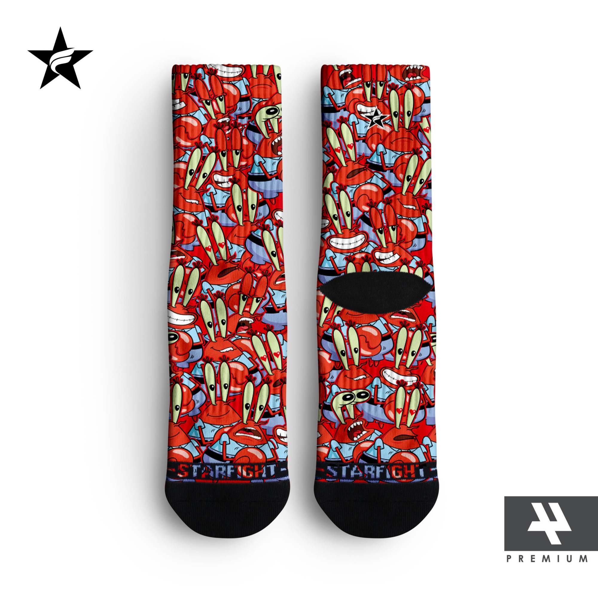 Mr. Crab Doodle - Premium Socks Starfight - Gambar 2