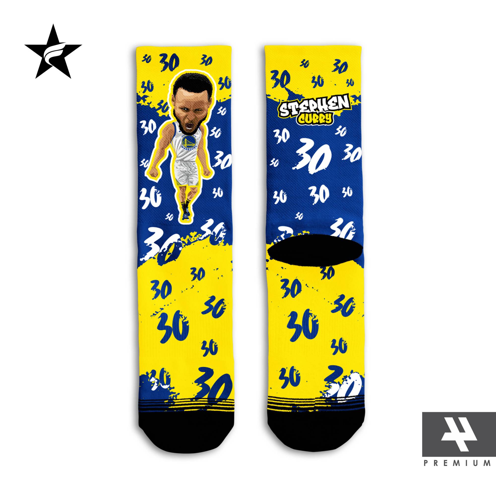 Stephen Curry - Premium Socks Starfight - Gambar 2
