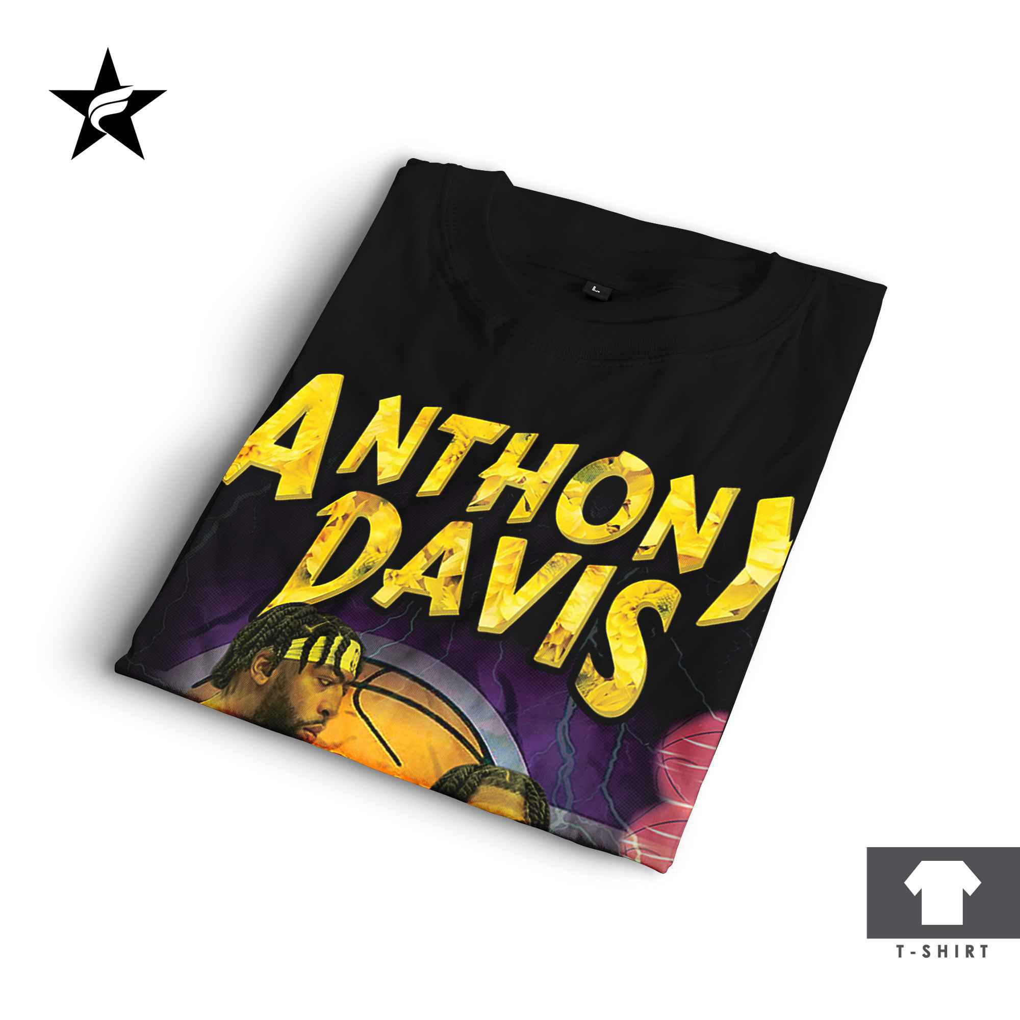 Kaos Bootleg Anthony Davis - Vintage 90s Starfight T-Shirt - Gambar 3