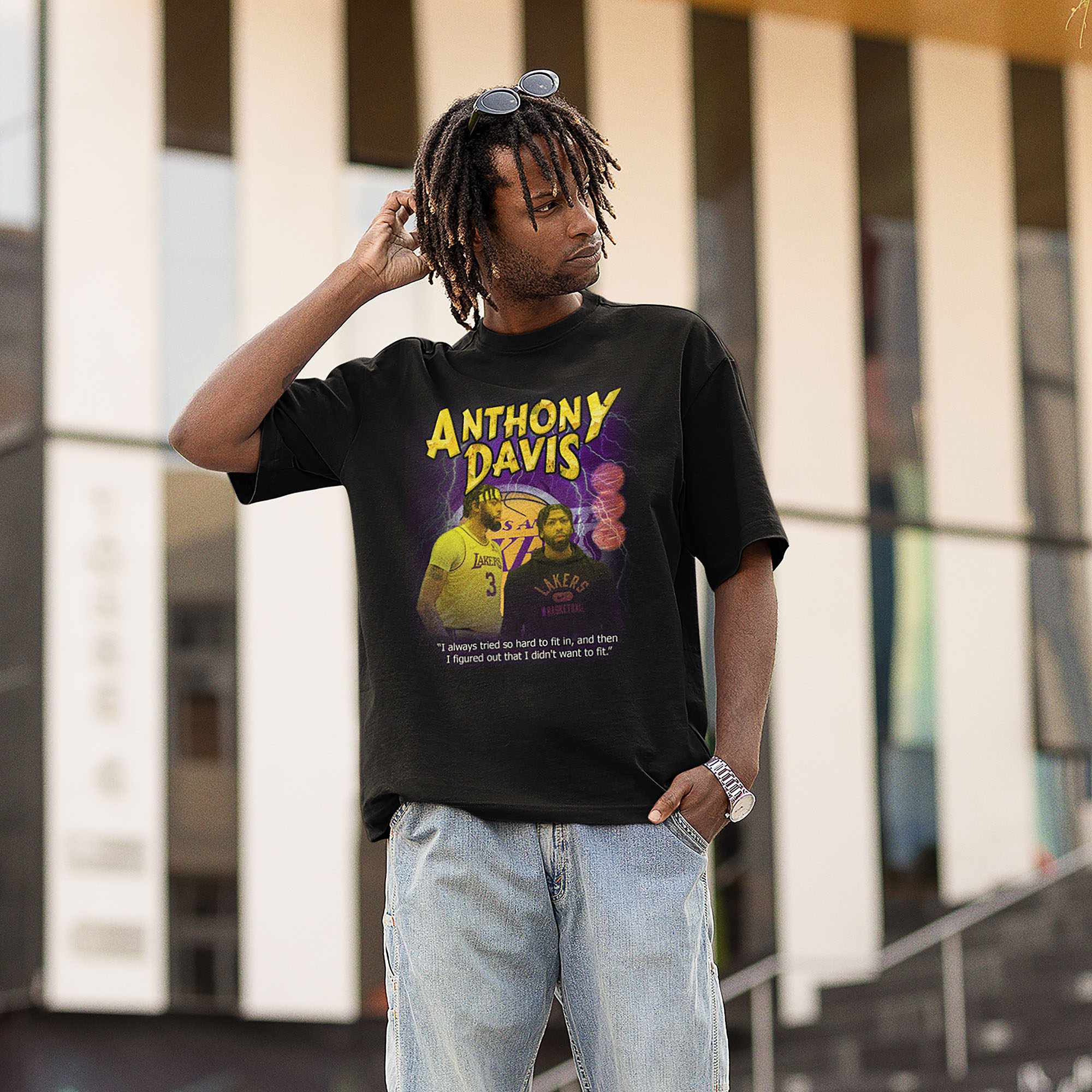 Kaos Bootleg Anthony Davis - Vintage 90s Starfight T-Shirt - Gambar 4