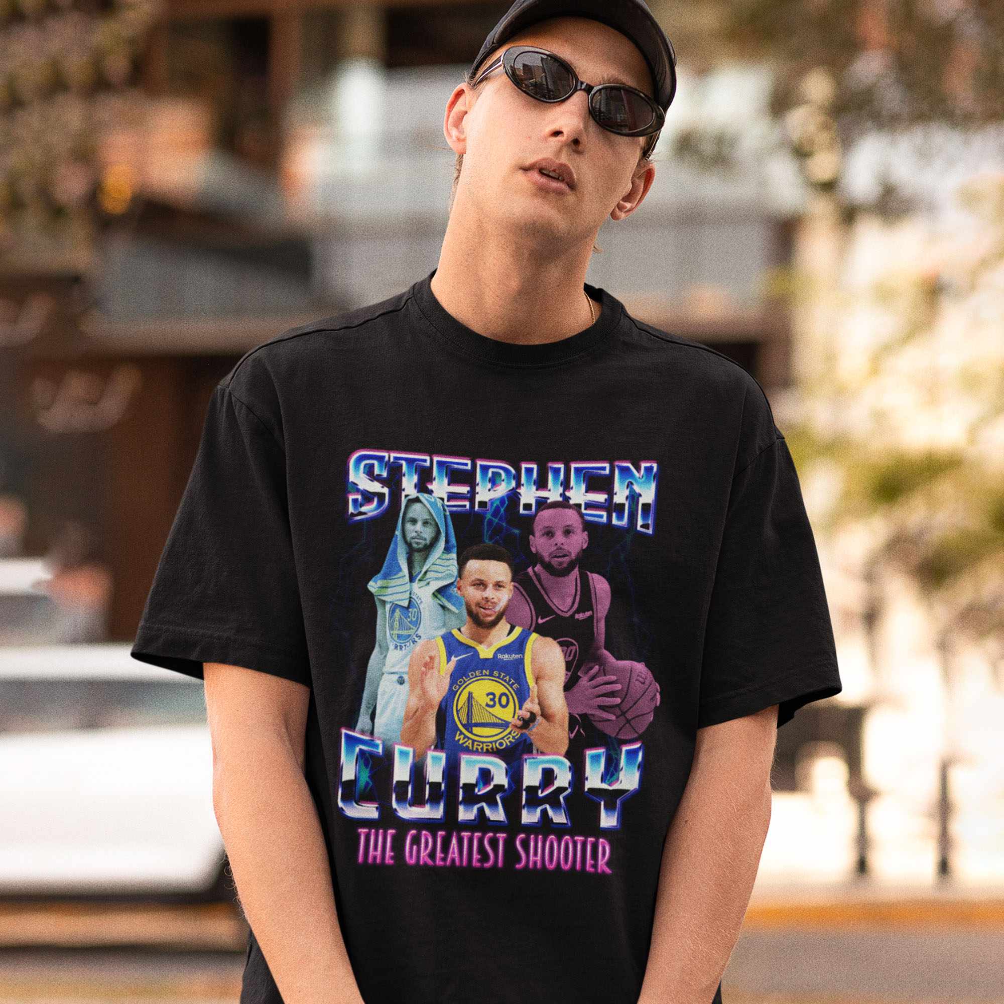 Kaos Bootleg Stephen Curry - Vintage 90s Starfight T-Shirt - Gambar 4