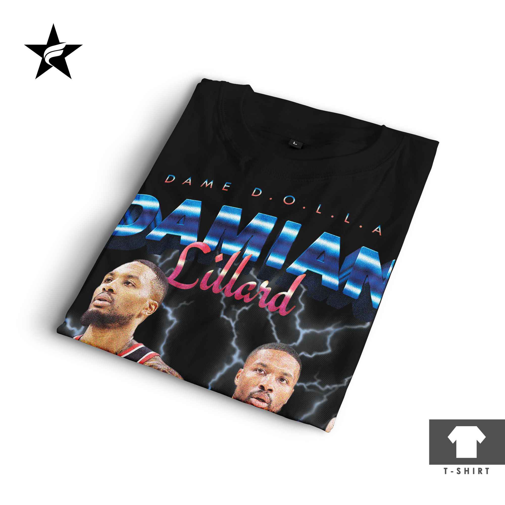 Kaos Bootleg Damian Liliard - Vintage 90s Starfight T-Shirt - Gambar 3
