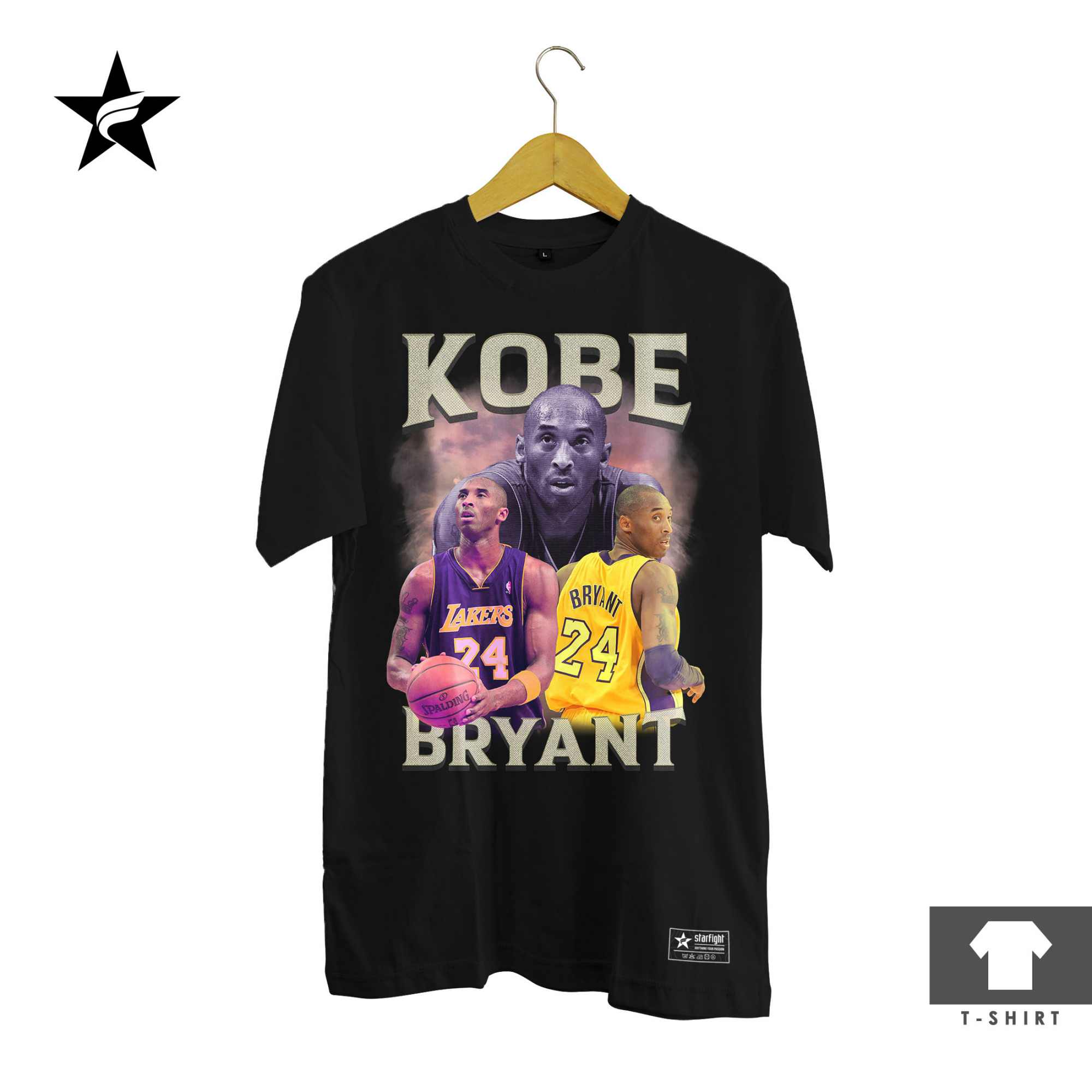 Kaos Bootleg Kobe Bryant - Vintage 90s Starfight T-Shirt