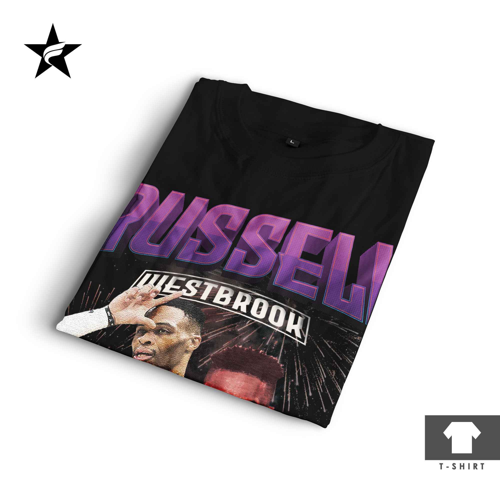 Kaos Bootleg Russell Westbrook - Vintage 90s Starfight T-Shirt - Gambar 3