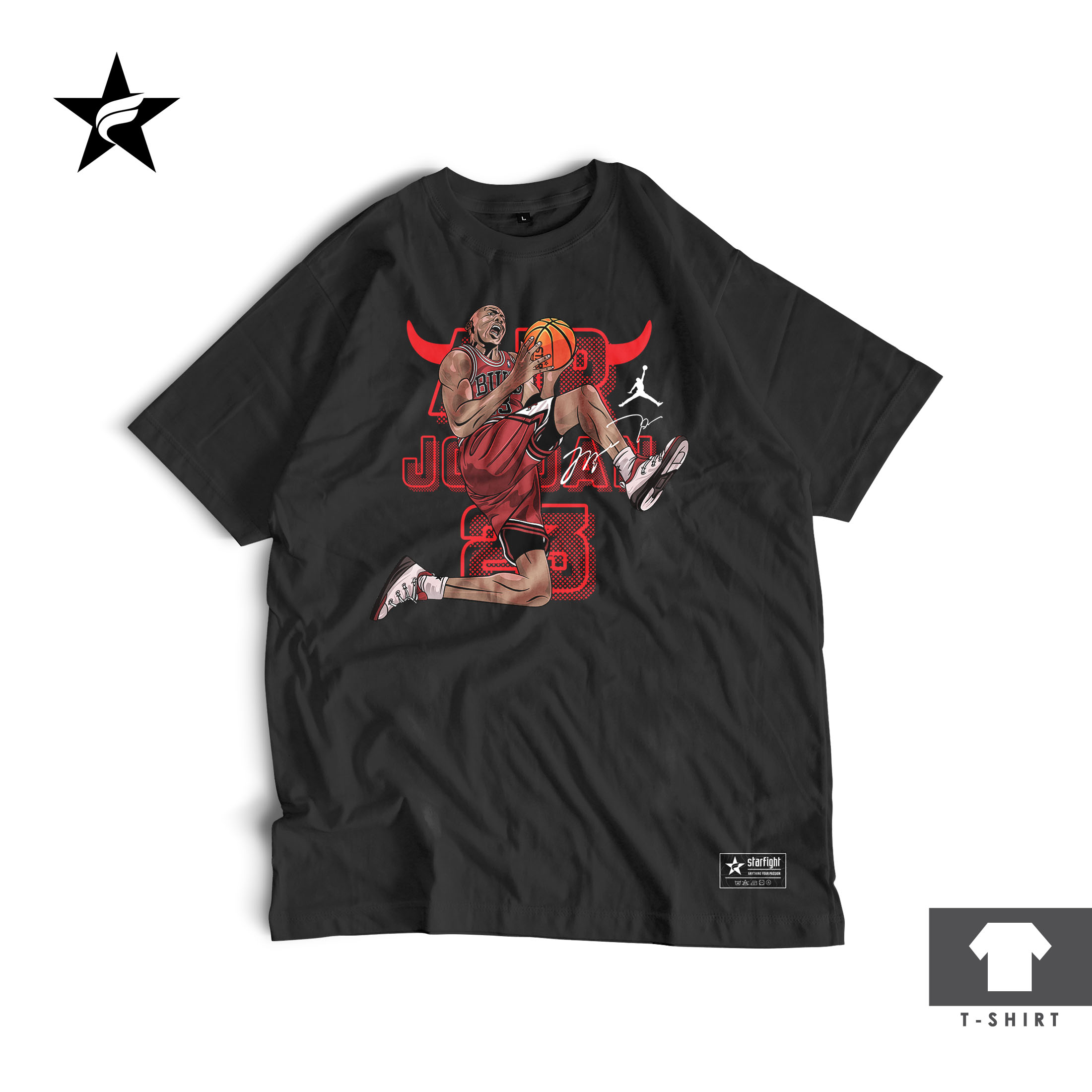 Kaos Michael Jordan - Starfight T-Shirt - Gambar 2