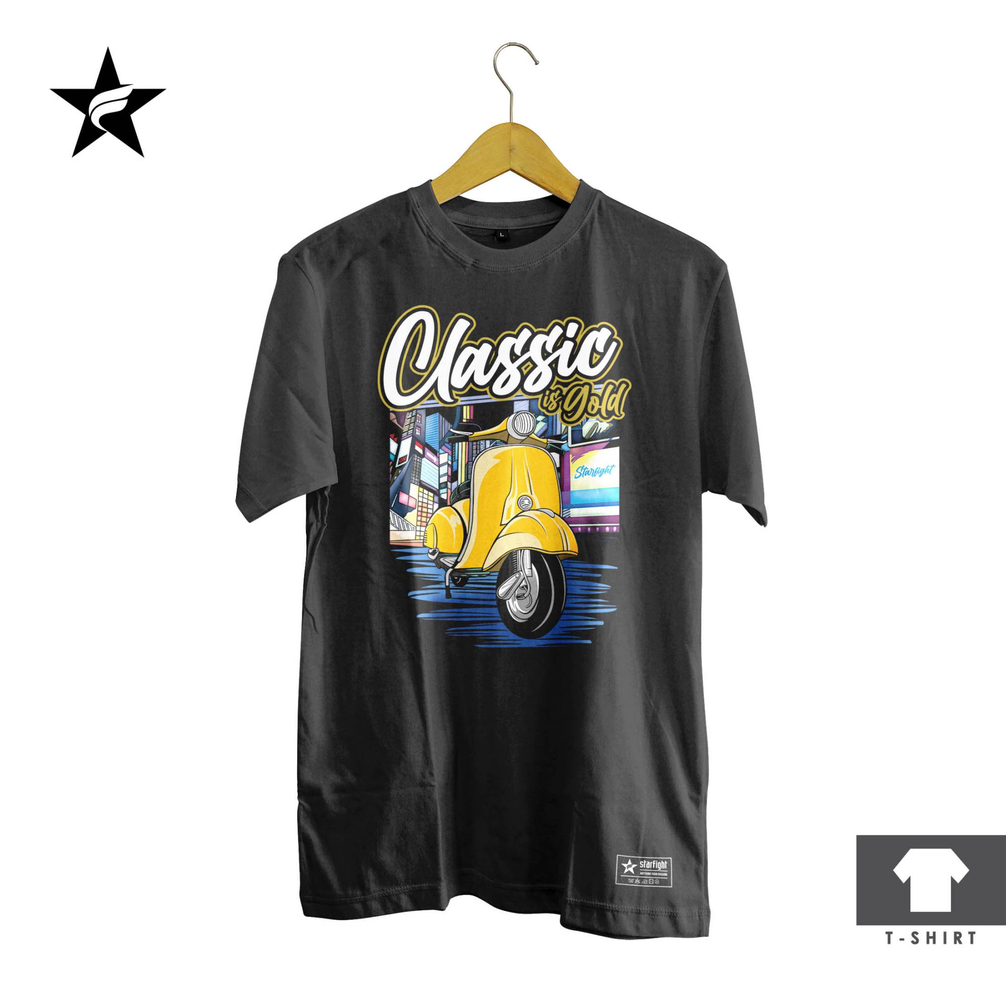 Kaos Vespa Classic is Gold - Starfight T-Shirt