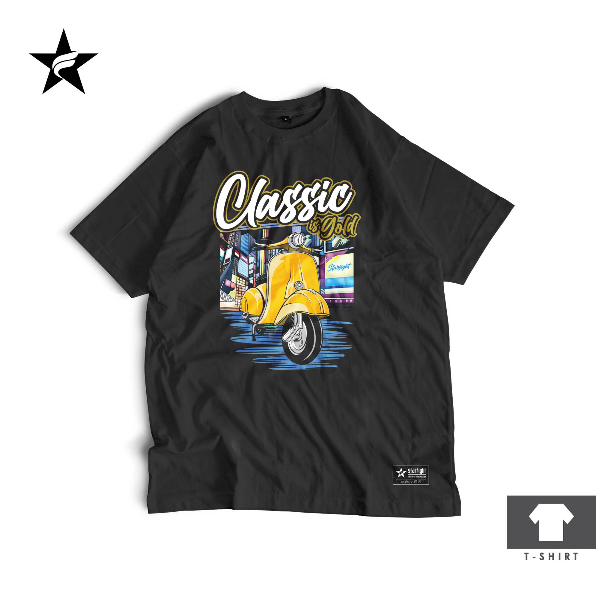 Kaos Vespa Classic is Gold - Starfight T-Shirt - Gambar 2